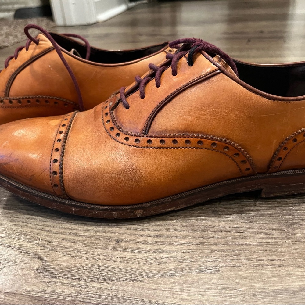 Cole Haan Wayne Cap Toe Oxford Shoes – Brown Leather, Size 10 - Picture 9 of 15